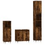 Set de muebles baño 3 pzas madera contrachapada roble ahumado de , Muebles de baño - Ref: Foro24-3187786, Precio: 176,95 €, D...