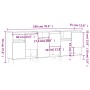 Aparadores 3 uds madera contrachapada marrón roble de , Aparadores - Ref: Foro24-3190148, Precio: 189,17 €, Descuento: %