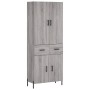 Aparador alto madera contrachapada gris sonoma 69,5x34x180 cm de , Aparadores - Ref: Foro24-3198159, Precio: 172,76 €, Descue...