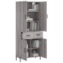 Aparador alto madera contrachapada gris sonoma 69,5x34x180 cm de , Aparadores - Ref: Foro24-3198159, Precio: 172,76 €, Descue...