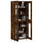 Aparador alto madera contrachapada roble ahumado 69,5x34x180 cm de , Aparadores - Ref: Foro24-3198254, Precio: 156,39 €, Desc...