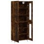 Aparador alto madera contrachapada roble ahumado 69,5x34x180 cm de , Aparadores - Ref: Foro24-3198254, Precio: 156,39 €, Desc...