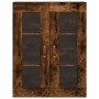 Aparador alto madera contrachapada roble ahumado 69,5x34x180 cm de , Aparadores - Ref: Foro24-3198254, Precio: 156,39 €, Desc...