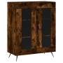 Aparador alto madera contrachapada roble ahumado 69,5x34x180 cm de , Aparadores - Ref: Foro24-3198254, Precio: 156,39 €, Desc...