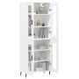 Aparador alto madera contrachapada blanco 69,5x34x180 cm de , Aparadores - Ref: Foro24-3198289, Precio: 189,75 €, Descuento: %
