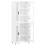 Aparador alto madera contrachapada blanco 69,5x34x180 cm de , Aparadores - Ref: Foro24-3198289, Precio: 189,75 €, Descuento: %