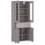 Aparador alto madera contrachapada gris sonoma 69,5x34x180 cm de , Aparadores - Ref: Foro24-3198519, Precio: 161,52 €, Descue...