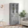 Aparador alto madera contrachapada gris hormigón 69,5x34x180 cm de , Aparadores - Ref: Foro24-3198525, Precio: 163,08 €, Desc...