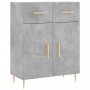 Aparador alto madera contrachapada gris hormigón 69,5x34x180 cm de , Aparadores - Ref: Foro24-3198525, Precio: 163,08 €, Desc...