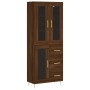 Aparador alto madera contrachapada marrón roble 69,5x34x180 cm de , Aparadores - Ref: Foro24-3198592, Precio: 179,30 €, Descu...