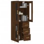 Aparador alto madera contrachapada marrón roble 69,5x34x180 cm de , Aparadores - Ref: Foro24-3198592, Precio: 179,30 €, Descu...