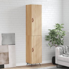 Aparador de madera contrachapada roble Sonoma 34,5x34x180 cm de , Aparadores - Ref: Foro24-3198764, Precio: 102,45 €, Descuen...