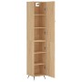 Aparador de madera contrachapada roble Sonoma 34,5x34x180 cm de , Aparadores - Ref: Foro24-3198764, Precio: 102,45 €, Descuen...