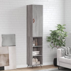 Aparador alto madera contrachapada gris Sonoma 34,5x34x180 cm de , Aparadores - Ref: Foro24-3198959, Precio: 91,26 €, Descuen...