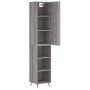 Aparador alto madera contrachapada gris Sonoma 34,5x34x180 cm de , Aparadores - Ref: Foro24-3198959, Precio: 91,26 €, Descuen...