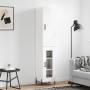 Aparador alto madera contrachapada blanco brillo 34,5x34x180 cm de , Aparadores - Ref: Foro24-3199051, Precio: 114,19 €, Desc...