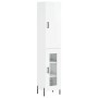 Aparador alto madera contrachapada blanco brillo 34,5x34x180 cm de , Aparadores - Ref: Foro24-3199051, Precio: 114,19 €, Desc...