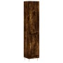Aparador de madera contrachapada roble ahumado 34,5x34x180 cm de , Aparadores - Ref: Foro24-3199102, Precio: 101,70 €, Descue...