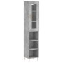 Aparador de madera contrachapada gris hormigón 34,5x34x180 cm de , Aparadores - Ref: Foro24-3199357, Precio: 89,50 €, Descuen...