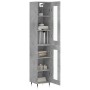 Aparador de madera contrachapada gris hormigón 34,5x34x180 cm de , Aparadores - Ref: Foro24-3199413, Precio: 99,24 €, Descuen...