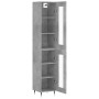 Aparador de madera contrachapada gris hormigón 34,5x34x180 cm de , Aparadores - Ref: Foro24-3199413, Precio: 99,24 €, Descuen...