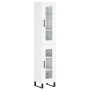 Aparador alto madera contrachapada blanco brillo 34,5x34x180 cm de , Aparadores - Ref: Foro24-3199451, Precio: 116,87 €, Desc...