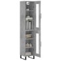 Aparador de madera contrachapada gris hormigón 34,5x34x180 cm de , Aparadores - Ref: Foro24-3199453, Precio: 106,33 €, Descue...