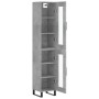 Aparador de madera contrachapada gris hormigón 34,5x34x180 cm de , Aparadores - Ref: Foro24-3199453, Precio: 106,33 €, Descue...
