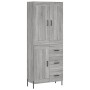 Aparador alto madera contrachapada gris sonoma 69,5x34x180 cm de , Aparadores - Ref: Foro24-3200015, Precio: 170,57 €, Descue...