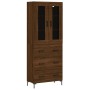 Aparador alto madera contrachapada marrón roble 69,5x34x180 cm de , Aparadores - Ref: Foro24-3198408, Precio: 183,54 €, Descu...