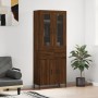 Aparador alto madera contrachapada marrón roble 69,5x34x180 cm de , Aparadores - Ref: Foro24-3198544, Precio: 199,83 €, Descu...