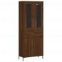 Aparador alto madera contrachapada marrón roble 69,5x34x180 cm de , Aparadores - Ref: Foro24-3198544, Precio: 199,83 €, Descu...
