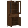 Aparador alto madera contrachapada marrón roble 69,5x34x180 cm de , Aparadores - Ref: Foro24-3198544, Precio: 199,83 €, Descu...