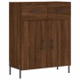 Aparador alto madera contrachapada marrón roble 69,5x34x180 cm de , Aparadores - Ref: Foro24-3198544, Precio: 199,83 €, Descu...