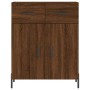 Aparador alto madera contrachapada marrón roble 69,5x34x180 cm de , Aparadores - Ref: Foro24-3198544, Precio: 199,83 €, Descu...