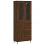 Aparador alto madera contrachapada marrón roble 69,5x34x180 cm de , Aparadores - Ref: Foro24-3198680, Precio: 190,97 €, Descu...