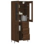 Aparador alto madera contrachapada marrón roble 69,5x34x180 cm de , Aparadores - Ref: Foro24-3198680, Precio: 190,97 €, Descu...
