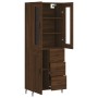 Aparador alto madera contrachapada marrón roble 69,5x34x180 cm de , Aparadores - Ref: Foro24-3198680, Precio: 190,97 €, Descu...