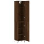 Aparador alto madera contrachapada roble marrón 34,5x34x180 cm de , Aparadores - Ref: Foro24-3198808, Precio: 129,08 €, Descu...