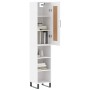 Aparador alto madera contrachapada blanco 34,5x34x180 cm de , Aparadores - Ref: Foro24-3200345, Precio: 94,59 €, Descuento: %