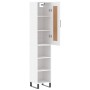 Aparador alto madera contrachapada blanco 34,5x34x180 cm de , Aparadores - Ref: Foro24-3200345, Precio: 94,59 €, Descuento: %