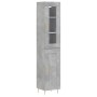 Aparador de madera contrachapada gris hormigón 34,5x34x180 cm de , Aparadores - Ref: Foro24-3199485, Precio: 100,61 €, Descue...