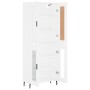 Aparador alto madera contrachapada blanco 69,5x34x180 cm de , Aparadores - Ref: Foro24-3199633, Precio: 177,74 €, Descuento: %