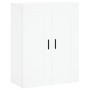 Aparador alto madera contrachapada blanco 69,5x34x180 cm de , Aparadores - Ref: Foro24-3199633, Precio: 177,74 €, Descuento: %
