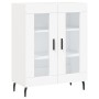 Aparador alto madera contrachapada blanco 69,5x34x180 cm de , Aparadores - Ref: Foro24-3199633, Precio: 177,74 €, Descuento: %