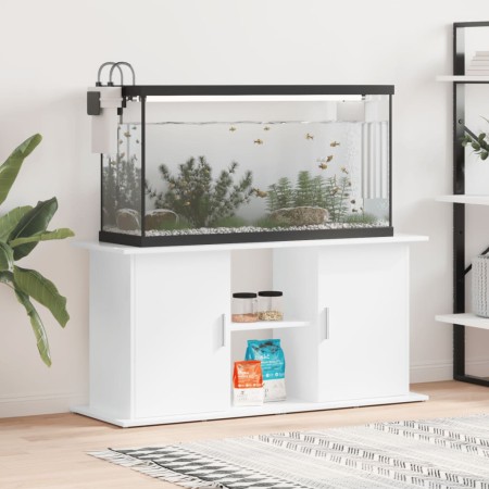 Soporte de acuario madera ingeniería blanco brillo 121x41x58 cm de , Soportes para acuarios - Ref: Foro24-833617, Precio: 128...