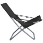 Sillas de playa plegables 2 unidades tela negro de , Sillas de jardín - Ref: Foro24-47903, Precio: 124,98 €, Descuento: %