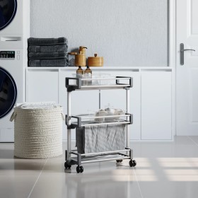 Carrito de almacenaje aluminio 59x20x75 cm de , Contenedores para almacenaje - Ref: Foro24-154618, Precio: 43,48 €, Descuento: %