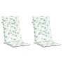 Cojines de silla de respaldo alto 2 uds tela estampado de hojas de , Cojines para sillas y sofás - Ref: Foro24-361262, Precio...