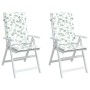 Cojines de silla de respaldo alto 2 uds tela estampado de hojas de , Cojines para sillas y sofás - Ref: Foro24-361262, Precio...
